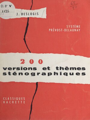 cover image of 200 versions et thèmes sténographiques